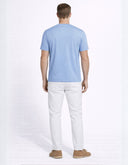 Playera Slim Fit Azul Cielo con Stretch Confort