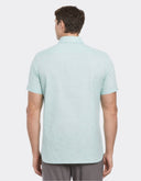 Camisa Perry Ellis de Manga Corta Verde Menta con Textura Dobby