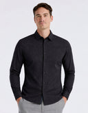 Camisa Perry Ellis Slim Fit Negra con Textura Dobby Stretch
