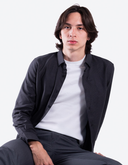 Camisa Perry Ellis Slim Fit Negra con Textura Dobby Stretch