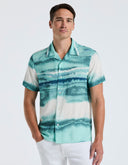 Camisa Manga Corta Estampada con Cuello Resort