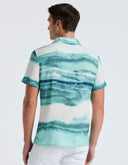 Camisa Manga Corta Estampada con Cuello Resort