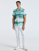 Camisa Manga Corta Estampada con Cuello Resort