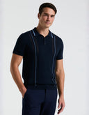 Polo Dark Sapphire con Rayas Vertical Stripe
