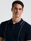Polo Dark Sapphire con Rayas Vertical Stripe