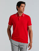 Polo Rojo Racing Red Piqué Algodón Manga Corta