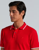 Polo Rojo Racing Red Piqué Algodón Manga Corta