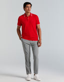 Polo Rojo Racing Red Piqué Algodón Manga Corta