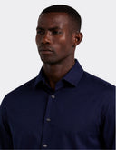 Camisa Slim Fit Geo Dobby Azul Zafiro con Stretch