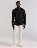 Camisa Black De 100% Lino Manga Larga