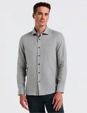 Camisa Quiet Gray De 100% Lino Manga Larga