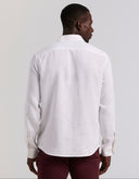 Camisa Blanca Bright White De 100% Lino Manga Larga