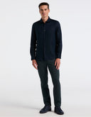 Camisa Dark Sapphire De 100% Lino Manga Larga