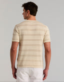 Playera Tejido Tipo Sweater Silver Birch Rayas Textura Mesh Algodón