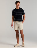 Playera Tejido Tipo Sweater Dark Sapphire Rayas Textura Mesh Algodón