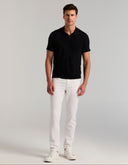 Polo Tejido Tipo Sweater Azul Dark Sapphire Jacquard Modal Algodón