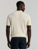 Polo Tejido Tipo Sweater Algodón Modal Textura Checker Birch