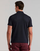Polo Dark Saphire Jacquard Geométrico Stretch