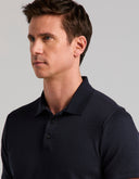 Polo Dark Saphire Jacquard Geométrico Stretch