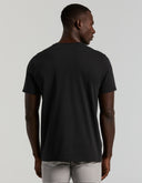 Playera Negra Gráfico Logo Algodón Cuello Redondo