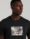 Playera Negra Gráfico Logo Algodón Cuello Redondo