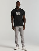 Playera Negra Gráfico Logo Algodón Cuello Redondo