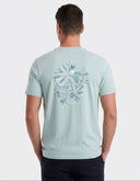 Playera Azul Aqua Graphic Back Print Algodón