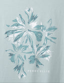 Playera Azul Aqua Graphic Back Print Algodón