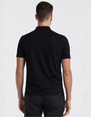 Polo Piqué Stretch Algodón Negro Azabache Manga Corta