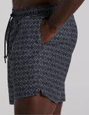 Traje de Baño Azul Dark Sapphire Estampado Wave Secado Rápido