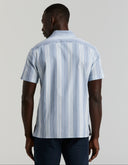 Camisa Rayas Heritage Blue Manga Corta Linen Blend