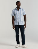 Camisa Rayas Heritage Blue Manga Corta Linen Blend