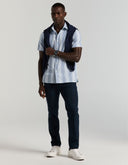 Camisa Rayas Heritage Blue Manga Corta Linen Blend