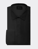 Camisa de Vestir Black Slim Fit con Puño Doble