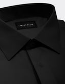 Camisa de Vestir Black Slim Fit con Puño Doble
