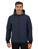 Chamarra Azul Marino con Capucha y Puños Elásticos