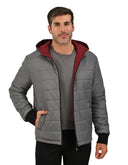 Chamarra Vino con Capucha y Puños Elásticos