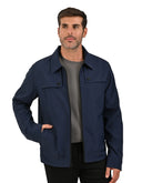 Chamarra Marino con Cierre Frontal y Cuello Tipo Camisa