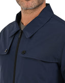 Chamarra Marino con Cierre Frontal y Cuello Tipo Camisa