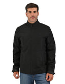 Chamarra Negra Acolchada con Cuello Alto