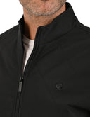 Chamarra Negra Acolchada con Cuello Alto