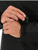 Chamarra Negra Acolchada con Cuello Alto