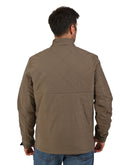 Chamarra Taupe Oscuro Acolchada con Cuello Alto