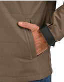 Chamarra Taupe Oscuro Acolchada con Cuello Alto