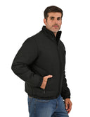 Chamarra Acolchada Negro con Cierre Completo