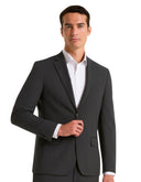 Saco Slim Fit Gris con Solapa de Muesca