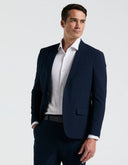 Saco Slim Fit Azul Marino con Solapa de Muesca