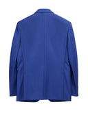 Saco Slim Fit Azul Cobalto con Solapa de Muesca