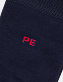 Kit 6 Pares Calcetín Perry Ellis Azul Marino Liso con Letras “PE”