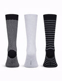 Kit 3 Pares Calcetín Piqué Fantasía Negro Azabache